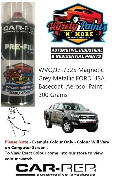 WVQ/J7-7325 Magnetic Grey Metallic FORD USA Basecoat  Aerosol Paint 300 Grams 1IS 10A