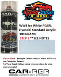 WW8 Ice White PEARL Hyundai Standard Acrylic 300 GRAMS STEP 3 **SEE NOTES