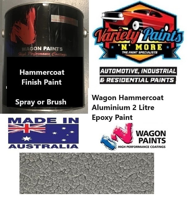 Wagon Hammercoat Aluminium 2 Litre Epoxy Paint