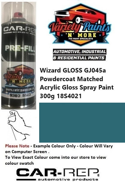 Wizard GLOSS GJ045a Powdercoat Matched Acrylic Gloss Spray Paint 300g 18S4021 1IS 52A
