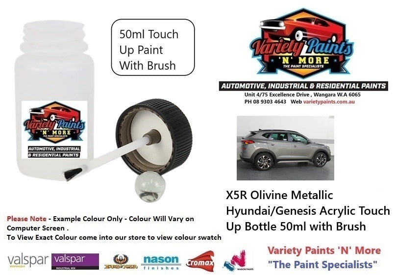 X5R Olivine Metallic Hyundai/Genesis Acrylic Touch Up Bottle 50ml with Brush