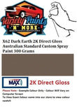 X62 Dark Earth 2K Direct Gloss Australian Standard Custom Spray Paint 300 Grams