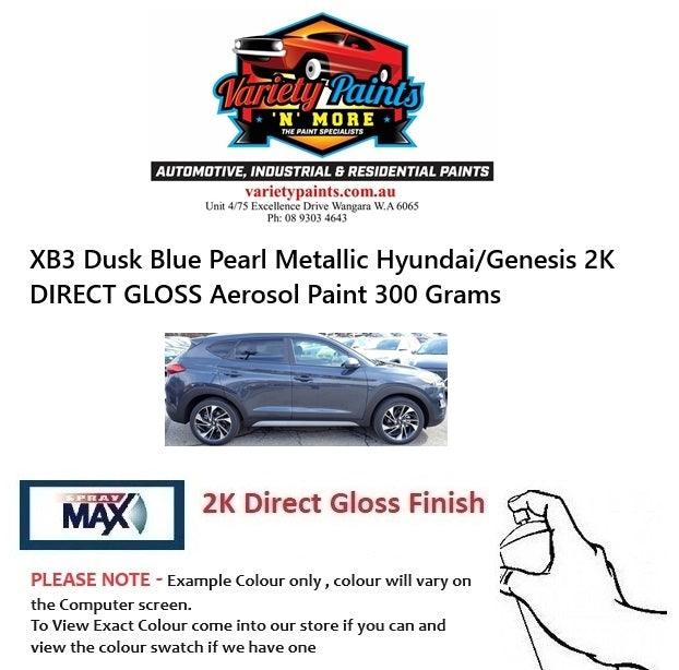 XB3 Dusk Blue Pearl Metallic Hyundai/Genesis 2K DIRECT GLOSS Aerosol Paint 300 Grams