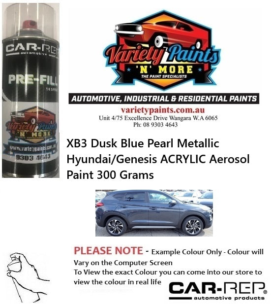 XB3 Dusk Blue Pearl Metallic Hyundai/Genesis ACRYLIC Aerosol Paint 300 Grams