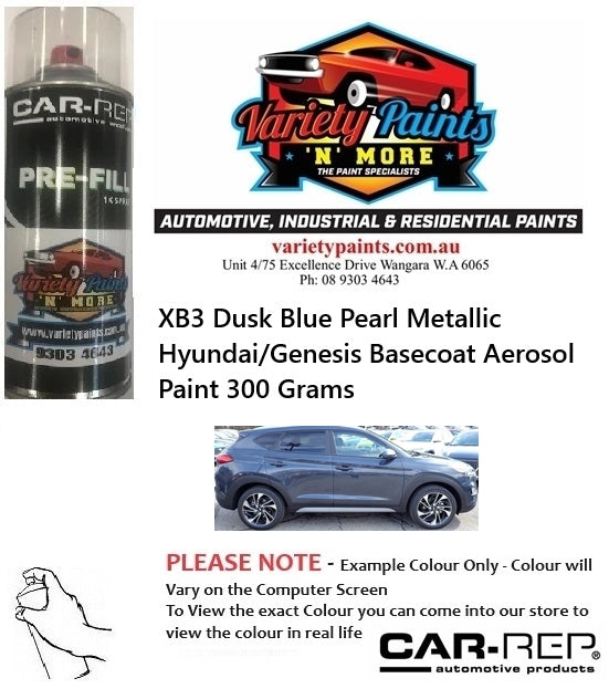 XB3 Dusk Blue Pearl Metallic Hyundai/Genesis Basecoat Aerosol Paint 300 Grams