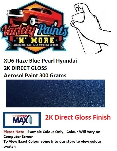 XU6 Haze Blue Pearl Hyundai 2K DIRECT GLOSS Aerosol Paint 300 Grams