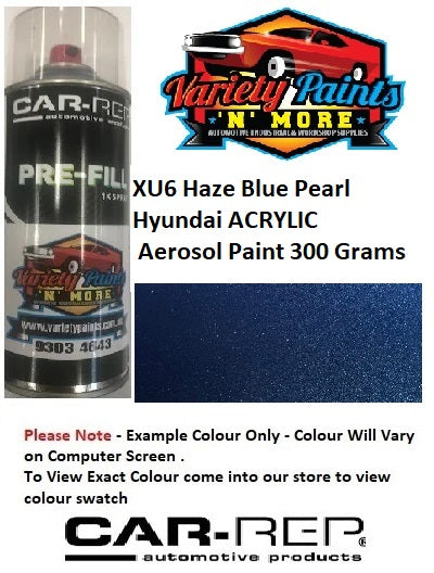 XU6 Haze Blue Pearl Hyundai Acrylic Aerosol Paint 300 Grams