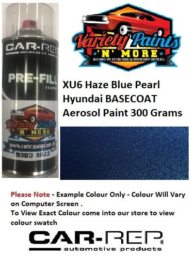 XU6 Haze Blue Pearl Hyundai BASECOAT Aerosol Paint 300 Grams