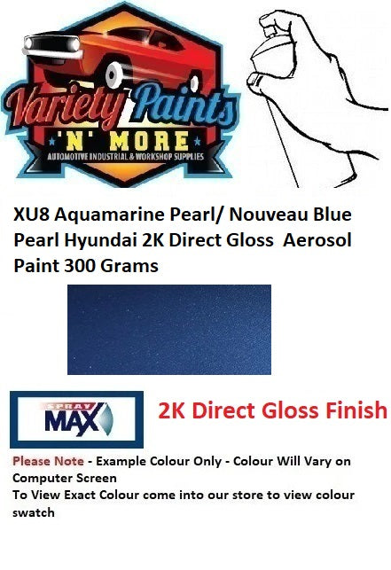 XU8 Aquamarine Pearl/ Nouveau Blue Pearl Hyundai 2K DIRECT GLOSS Aerosol Paint 300 Grams