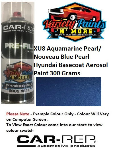 XU8 Aquamarine Pearl/ Nouveau Blue Pearl Hyundai Basecoat Aerosol Paint 300 Grams