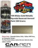Y3N Midas Gold Metallic Hyundai STD BASECOAT Aerosol Paint 300 Grams