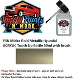 Y3N Midas Gold Metallic Hyundai ACRYLIC Touch Up Bottle with brush 50ml
