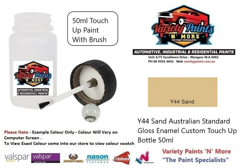 Y44 Sand Australian Standard Gloss Enamel Custom Touch Up Bottle 50ml