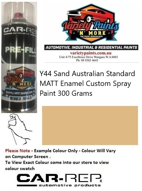 Y44 Sand Australian Standard MATT Enamel Custom Spray Paint 300 Grams