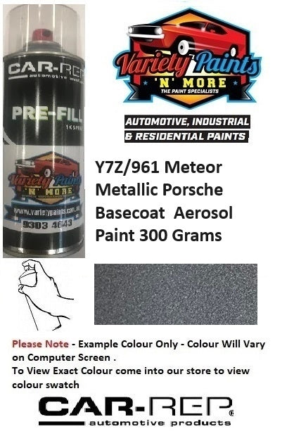 Y7Z/961 Meteor Metallic Porsche Basecoat  Aerosol Paint 300 Grams