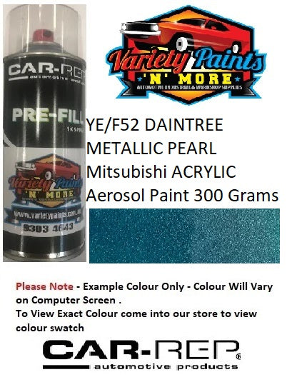 YE/F52 DAINTREE METALLIC PEARL Mitsubishi ACRYLIC Aerosol Paint 300 Grams