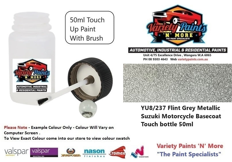 YU8/237 Flint Grey Metallic Suzuki Motorcycle Basecoat Touch bottle 50ml