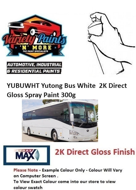 YUBUWHT Yutong Bus White  2K Direct Gloss Spray Paint 300g