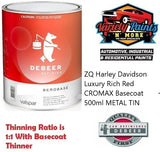ZQ Harley Davidson Luxury Rich Red CROMAX Basecoat 500ml METAL TIN