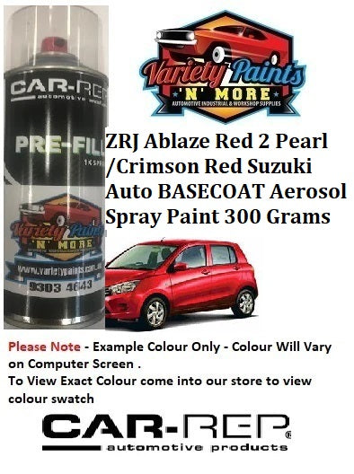 ZRJ Ablaze Red 2 Pearl /Crimson Red Suzuki Auto BASECOAT Aerosol Spray Paint 300 Grams
