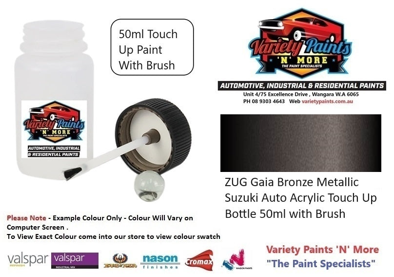 ZUG Gaia Bronze Metallic Suzuki Auto Acrylic Touch Up Bottle 50ml with Brush