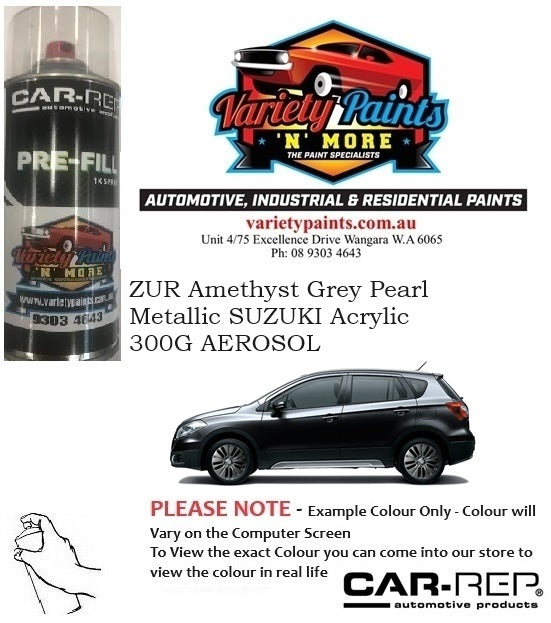 ZUR Amethyst Grey Pearl Metallic SUZUKI ACRYLIC 300G AEROSOL