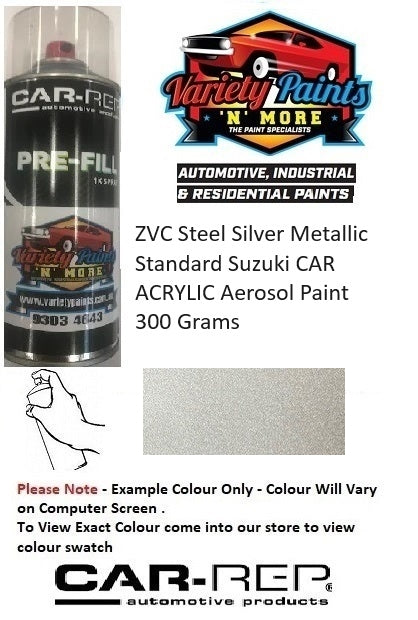 ZVC Steel Silver Metallic Standard Suzuki CAR Basecoat Aerosol Paint 300 Grams