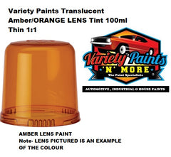 Variety Paints Translucent Amber/ORANGE LENS Tint 100ml Thin 1:1