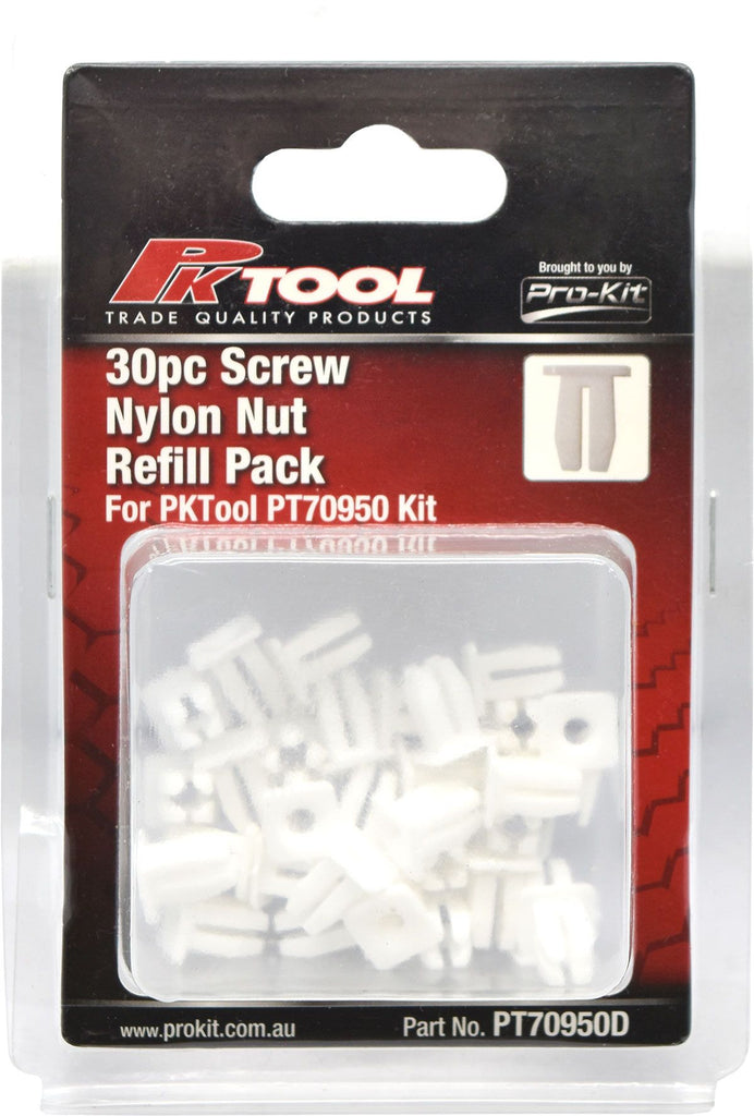 30pc Trim Clips Refill Pack - Nylon screw nut (KY1223)