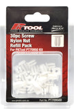 30pc Trim Clips Refill Pack - Nylon screw nut (KY1223)