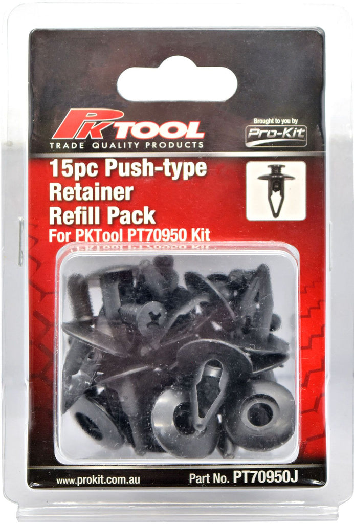 15pc Trim Clips Refill Pack - Push-type retainer (B35) to suit PT70950
