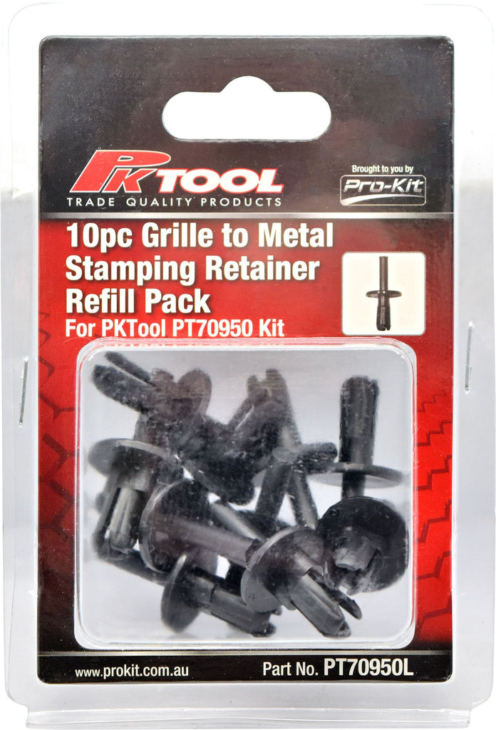 10pc Trim Clips Refill Pack - Grille to metal stamping retainer (P22) to suit PT70950
