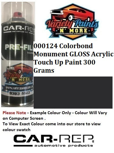 000124 Colorbond® Monument GLOSS ACRYLIC Touch Up Paint 300 Grams