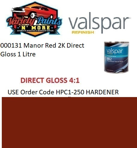 000131 Manor Red Colorbond® 2K Direct Gloss 1 Litre