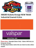 000283 Kubota Orange NEW TB320 Industrial Enamel 4 Litre