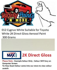 012 Cygnus White Suitable for Toyota 2K Direct Gloss Spray Paint 300 Grams