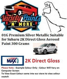 01G Premium Silver Metallic Suitable for Subaru 2K Direct Gloss Aerosol Paint 300 Grams
