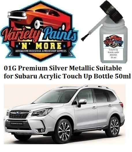 01G Premium Silver Metallic Suitable for Subaru Acrylic Touch Up Bottle 50ml