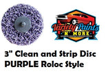 3" Rapid Strip Clean and Strip Disc  PURPLE Roloc Style 