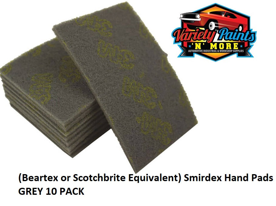 Abrasive Hand Pad Grey 150mm X 230mm 10 PACK (Scotchbrite Equivalent)