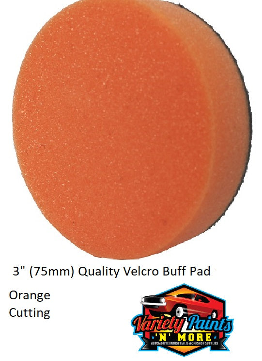GRP 75mm Orange Foam Velcro Pad CUTTING