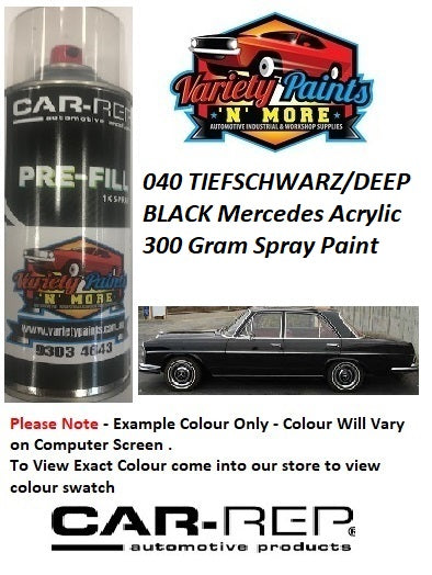 040 TIEFSCHWARZ/DEEP BLACK Mercedes Acrylic 300 Gram Spray Paint