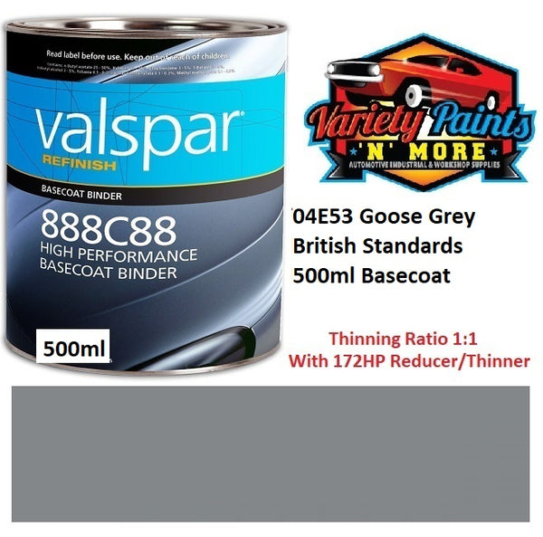 BS38104E53 Goose Grey British Standards 500ml Valspar Performance