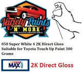 050 Super White 4 2K Direct Gloss Suitable for Toyota Touch Up Paint 300 Grams