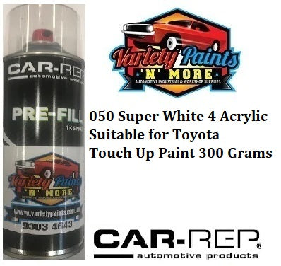 050 Super White 4 Acrylic Suitable for Toyota Touch Up Paint 300 Grams