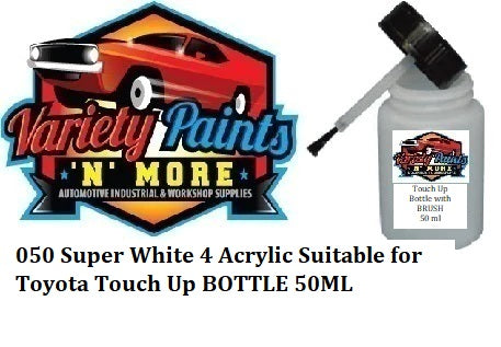 050 Super White 4 Acrylic Suitable for Toyota Touch Up BOTTLE 50ML