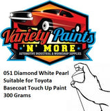 051 Diamond White Pearl Suitable for Toyota Basecoat Touch Up Paint 300 Grams