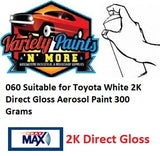 060 Suitable for Toyota White 2K Direct Gloss Aerosol Paint 300 Grams 