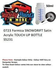 0723 Formica SNOWDRIFT Satin Acrylic TOUCH UP BOTTLE S5231