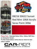 08216 S0622 Sunset Red Mini 1964 Acrylic Spray Paint 300g